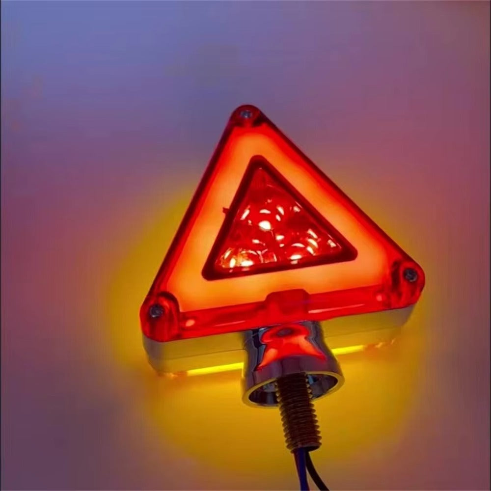 Double-sided 12V/30V triangular flashing LED warning light for trucks, dump trucks, trailers, etc.